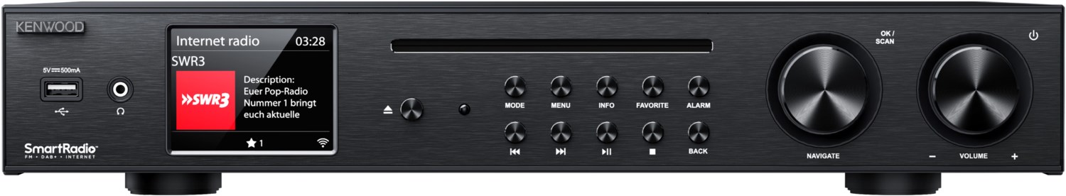 KR-W8000SC-DB CD-Receiver mit Internetradio schwarz