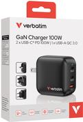 Verbatim Mini GaN Charger 100W 3Port US/EU/UK ADP 32230 (32230)