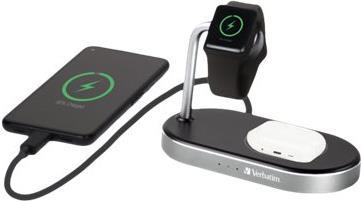 Verbatim - Kabelloses Ladegerät - 3-in-1 + AC-Netzteil - 44 Watt - 3 A - Quick Charge 3.0