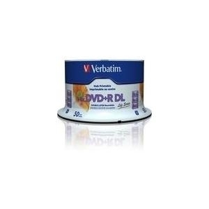 Verbatim - 50 x DVD+R DL - 8,5GB (240 Min.) 8x - bedruckbare Oberfläche - Spindel (97693)