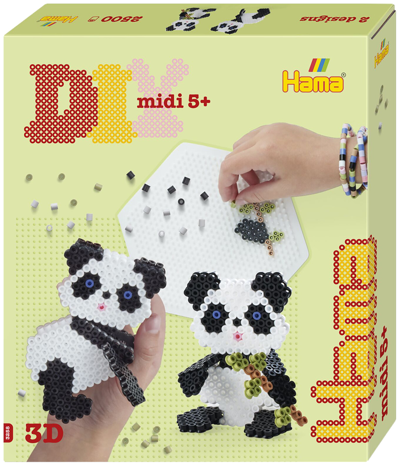 Hama Bgelperlen midi 3D , Panda, , Geschenkpackung