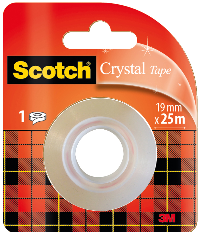 Scotch Klebefilm Crystal, transparent, 19 mm x 25 m