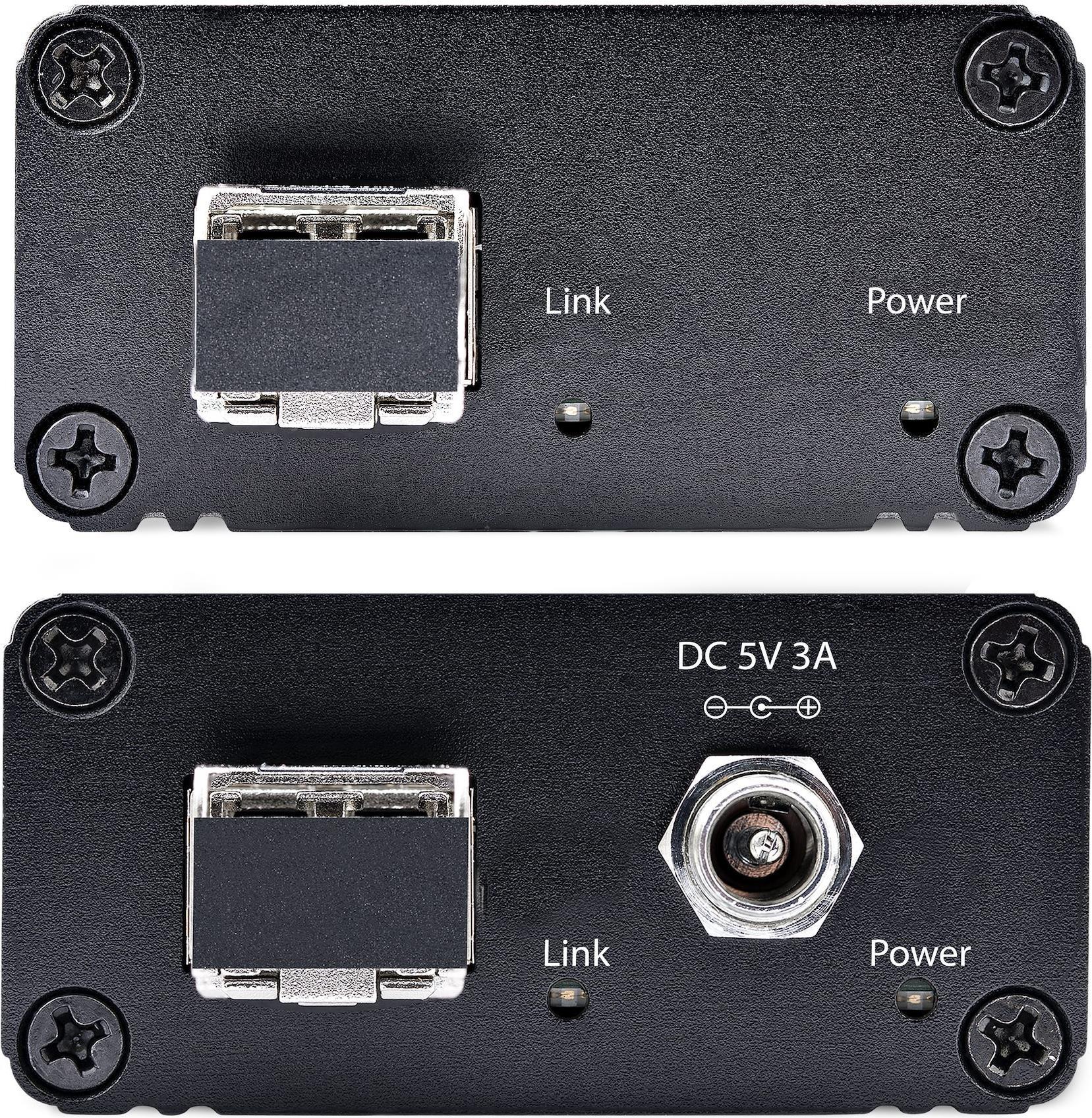 StarTech.com 2-Port USB3.0 Extender over OM3 Multimode Fiber, LC/LC, 2x 5Gbps USB-A Hub, 350,0m(1150ft) Range, Durable USB Fiber Optic Extender, Incl. 2x 10G MMF SFP+ modules - Optical USB Extender (F35023-USB-EXTENDER) - USB-Erweiterung - USB3.0 - ü