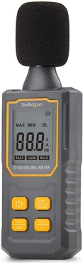 StarTech.com Handheld Digital Sound Meter, Noise/Decibel Level Reader - Schallmessgerät - Schwarz (D130-DECIBEL-METER)