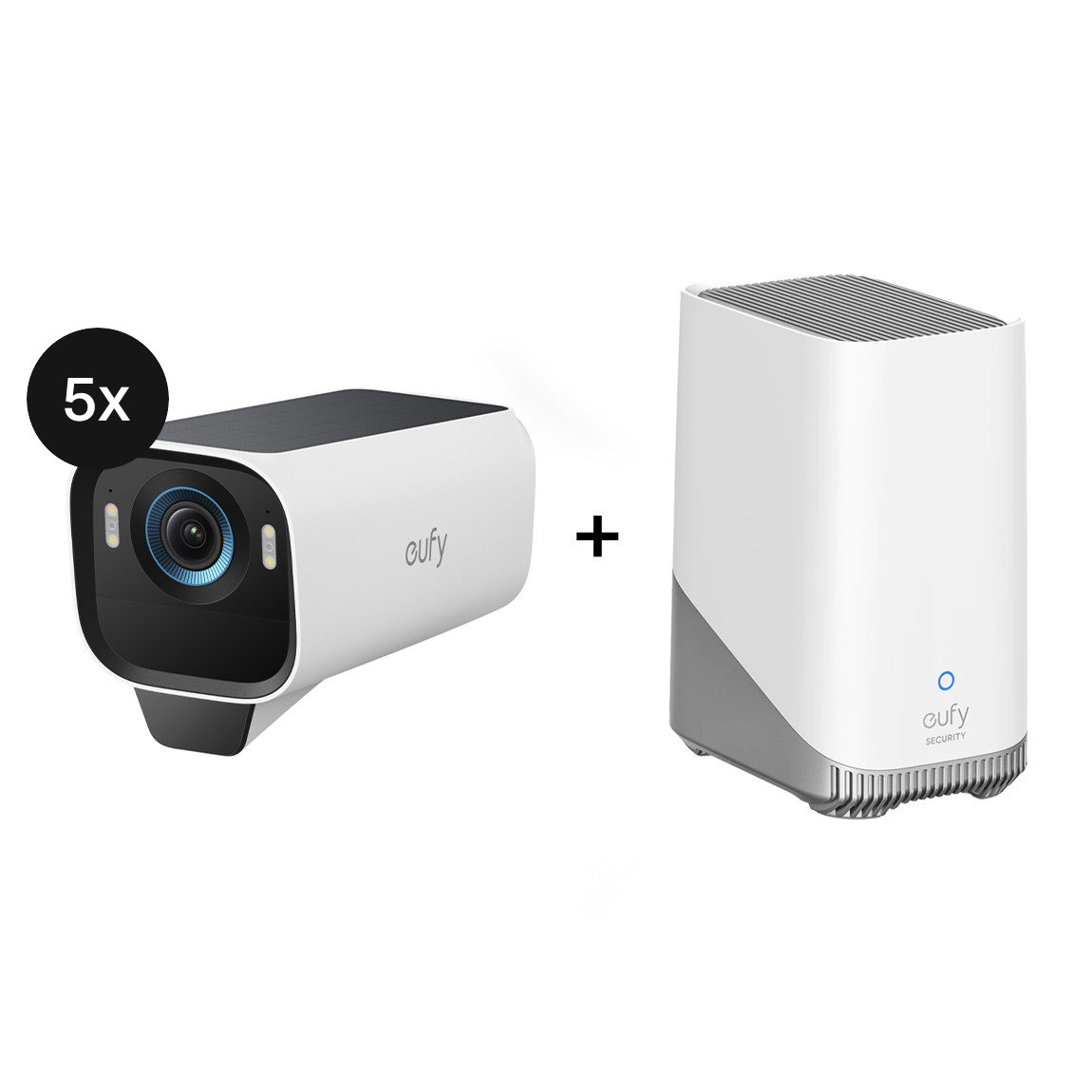 eufyCam S3 Pro Starter-Set 5+1 - 5er-Kameraset mit HomeBase 3 (+GRATIS Hombli Lichterkette)