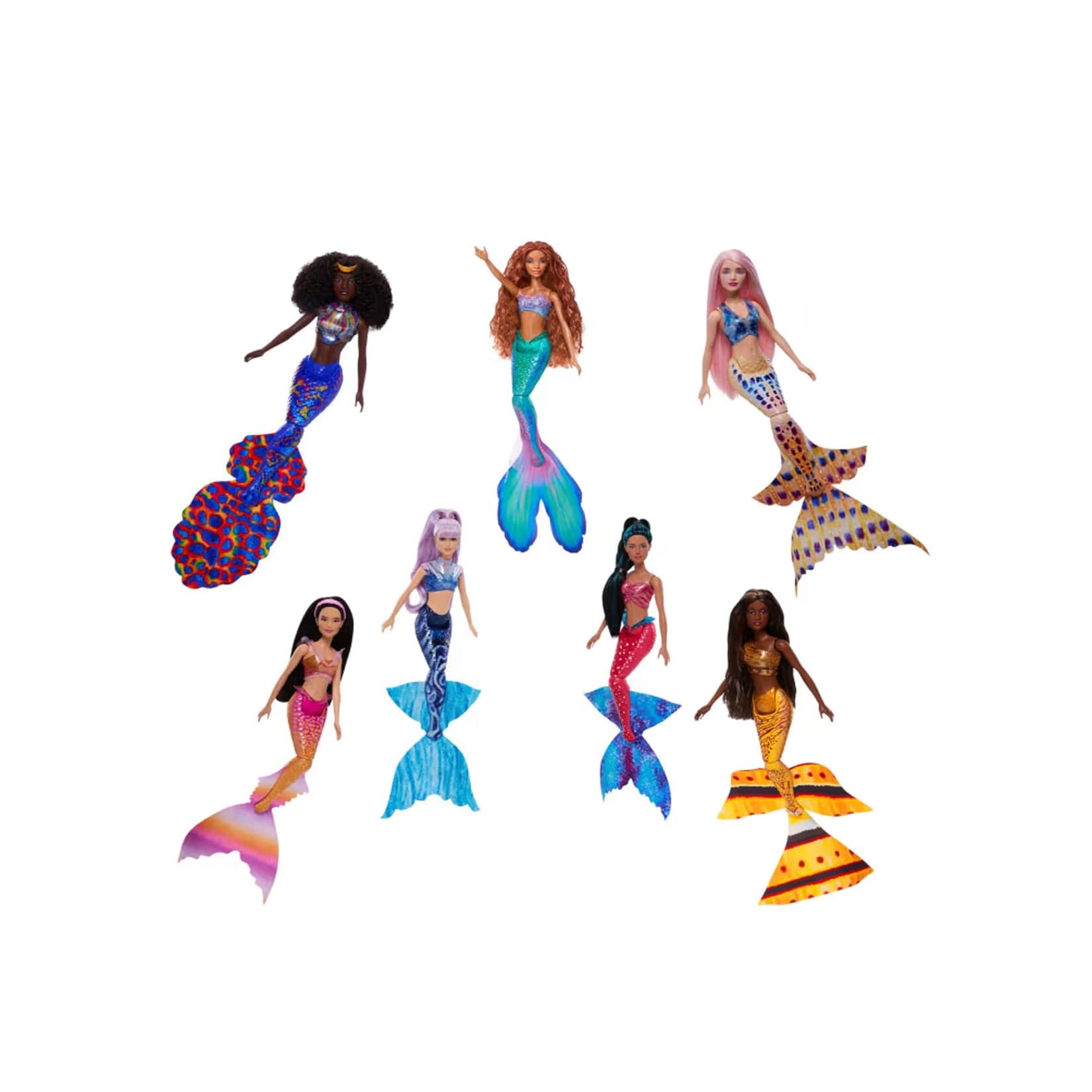 Mattel HLX18 - Disney - The Little Mermaid - Ariel und Schwestern 7-Pack – Tauche ein in magische Abenteuer!