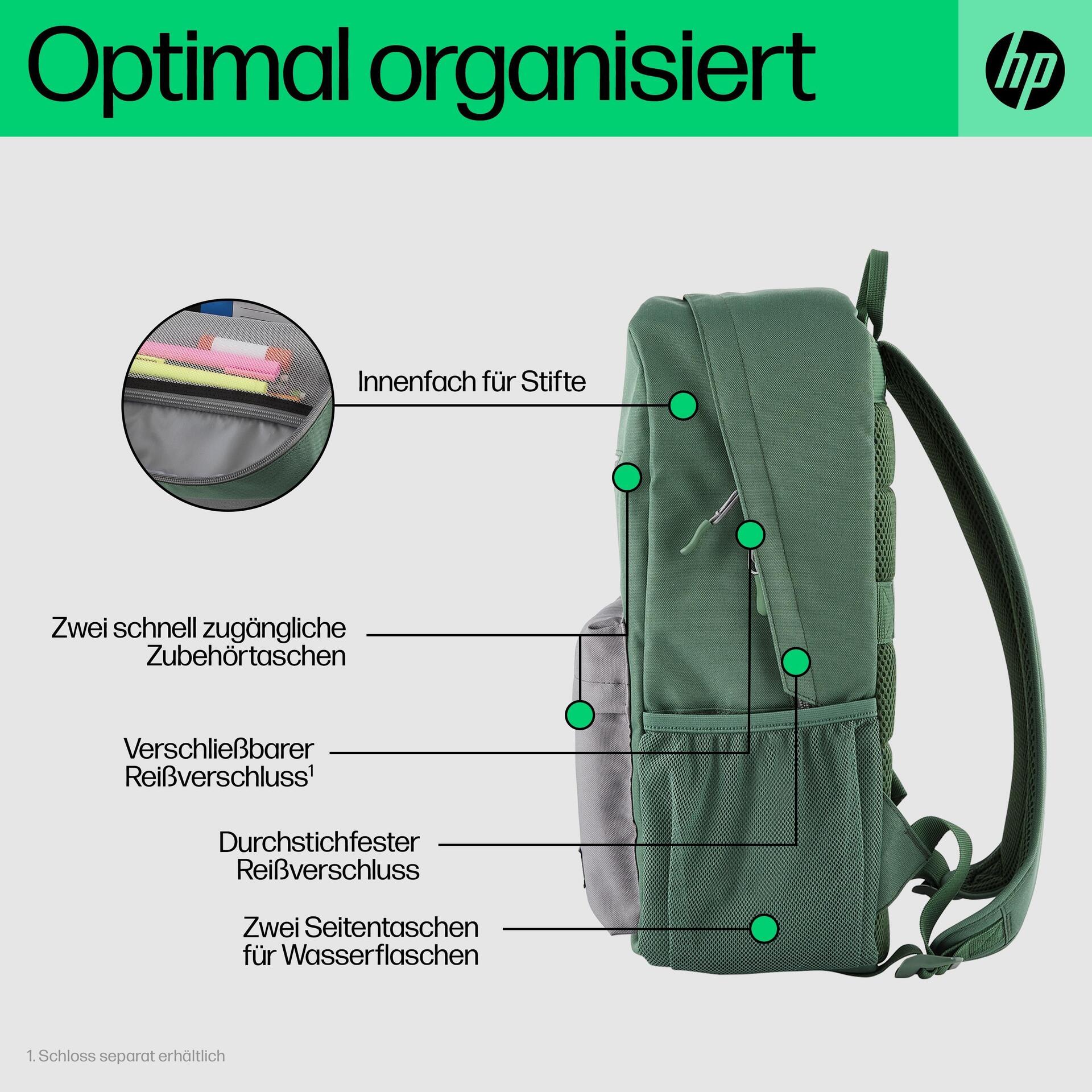 HP Campus Rucksack (grün) (7K0E4AA)