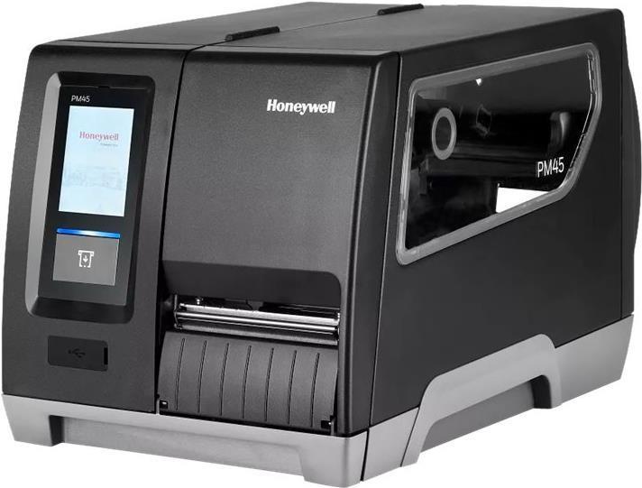 Honeywell PM45 - Etikettendrucker - Thermotransfer - Rolle (11,4 cm) - 300 dpi - bis zu 300 mm/Sek. - USB 2.0, seriell, Gigabit LAN, USB 2.0-Host - Rückspulgerät (PM45A10000030300)