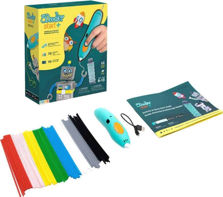 3Doodler Start Plus - Kompostierbarer Kunststoff - 0,77 mm - Schmelzfadenherstellung (FFF) - 2,5 mm - 65 °C - 0,5 min (SPLUS)