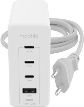 ZAGG MOPHIE ACCESSORIES WALL ADAPTER USBC PD HUB 120W GAN WHITE EU 2X (409909309)
