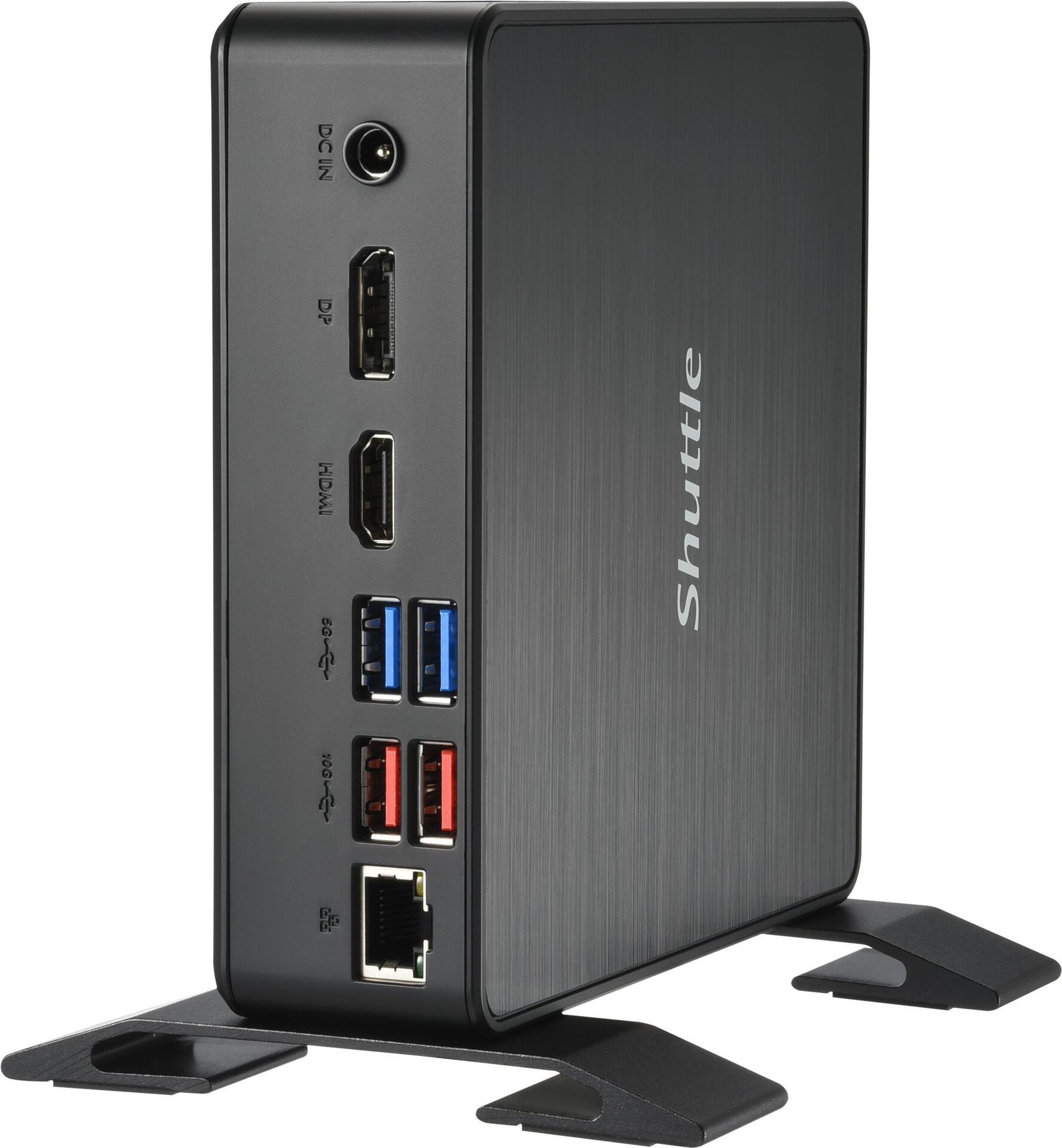 Shuttle XPC nano NC40U - Barebone - Mini-PC - 1 x Celeron 7305 / 1,1 GHz - RAM 0GB - UHD Graphics 620 - 1GbE - Schwarz (NC40U)