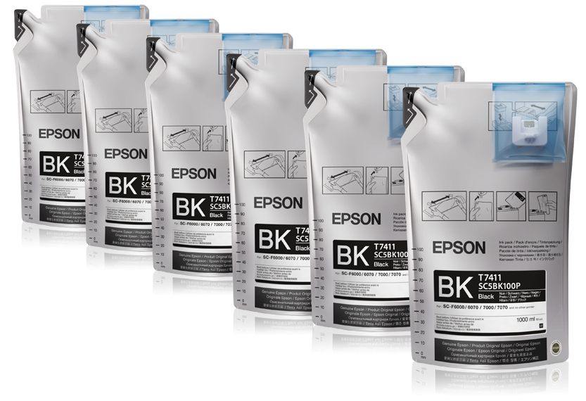 EPSON UltraChrome DS Black T741100 (1Lx6packs) (C13T741100)