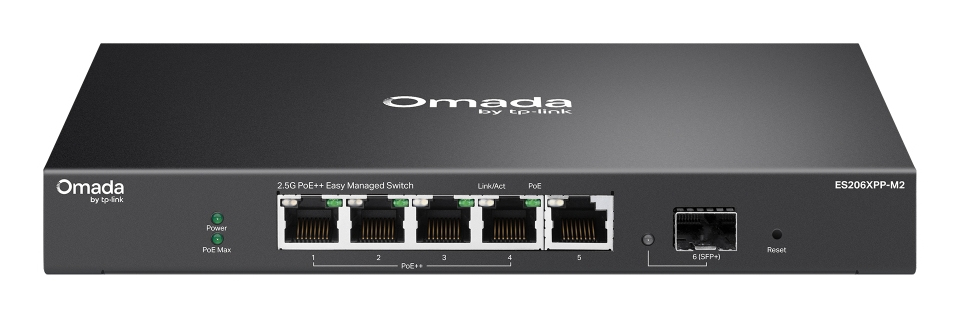 TP-Link Omada ES206XPP-M2 5-Port 2.5GBASE-T Easy Man. Switch