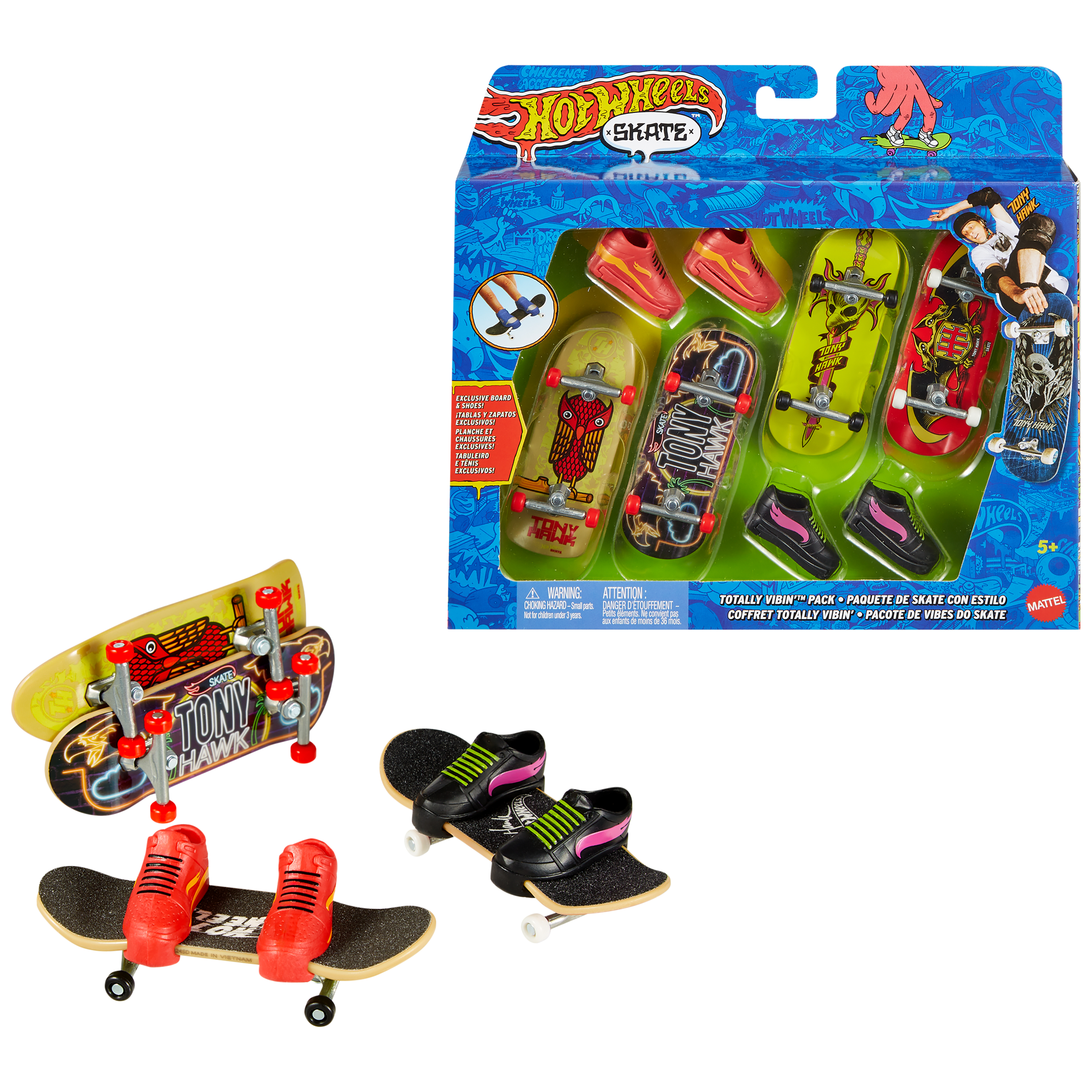 Mattel GAMES Fingerboard Skate & Schuhe 4er mehrfarbig