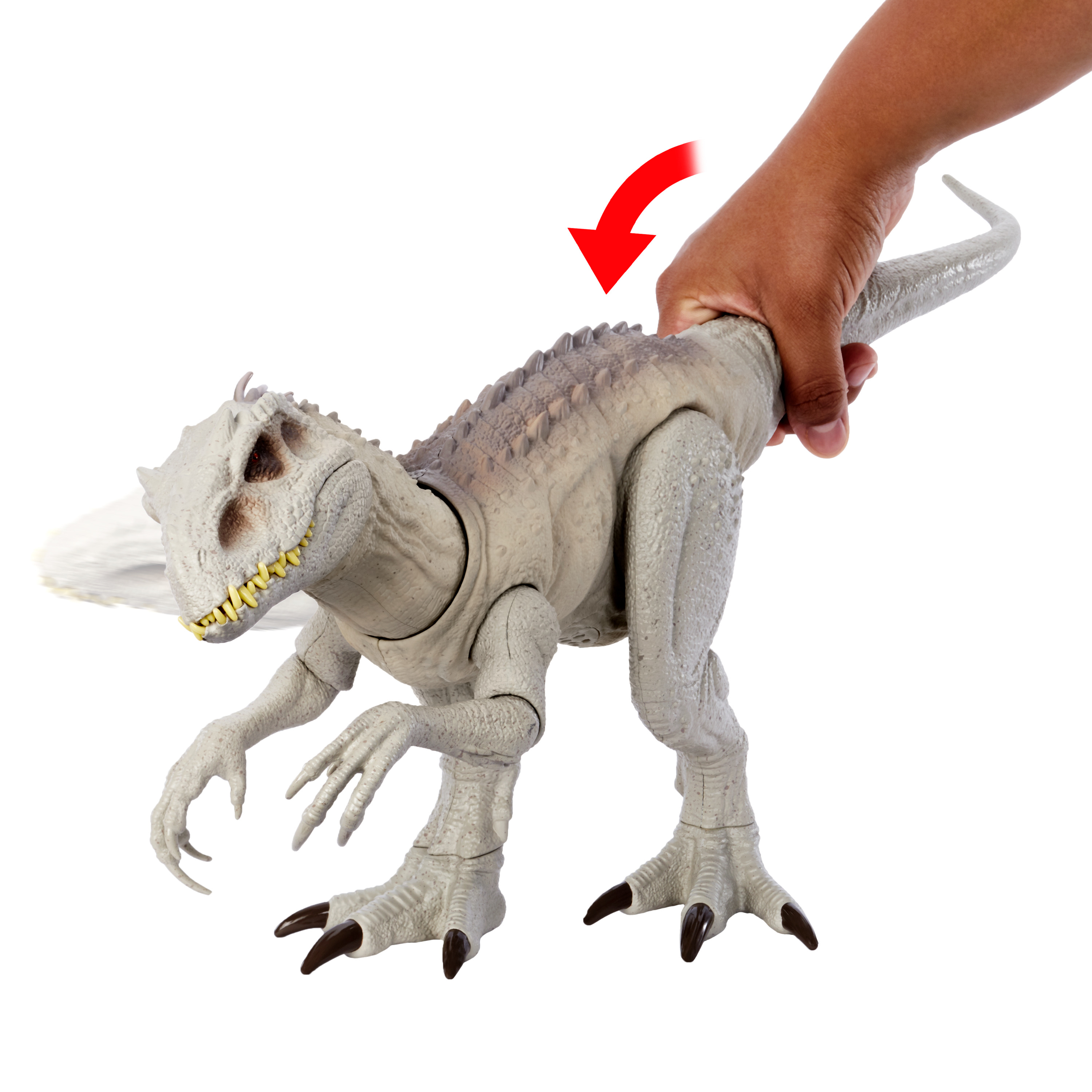 Mattel HNT64 - Jurassic World - Indominus Rex, interaktives Dinosaurier-Spielzeug, 53 cm