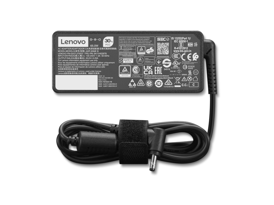 Lenovo 4X21K07722 Netzteil Laptop Drinnen, Wechselstrom 100-240 V - 65 Wh