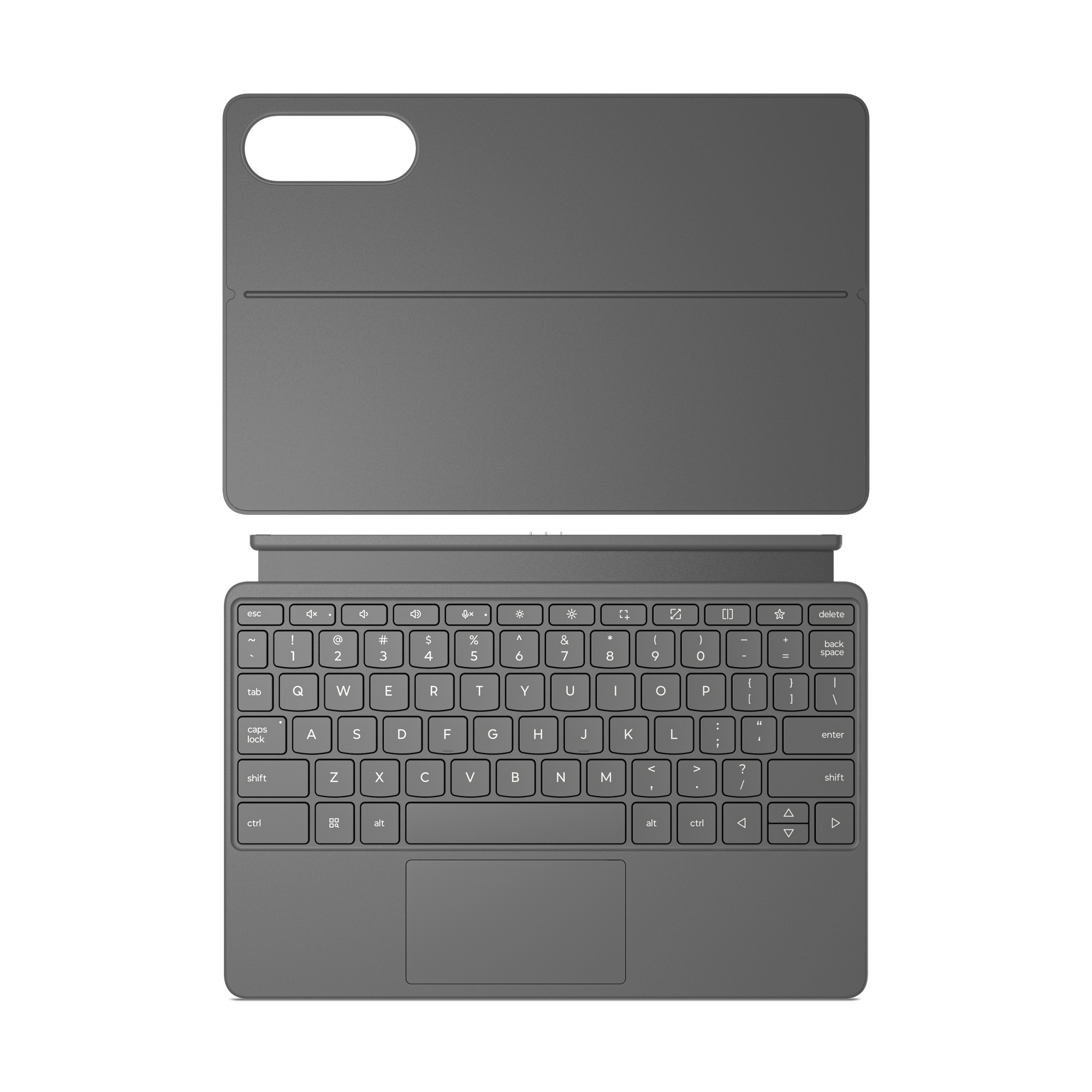 Lenovo Keyboard Pack Yoga Tab Luna Grey ZG38C07686 - Tastatur mit Trackpad QWERTZ DE