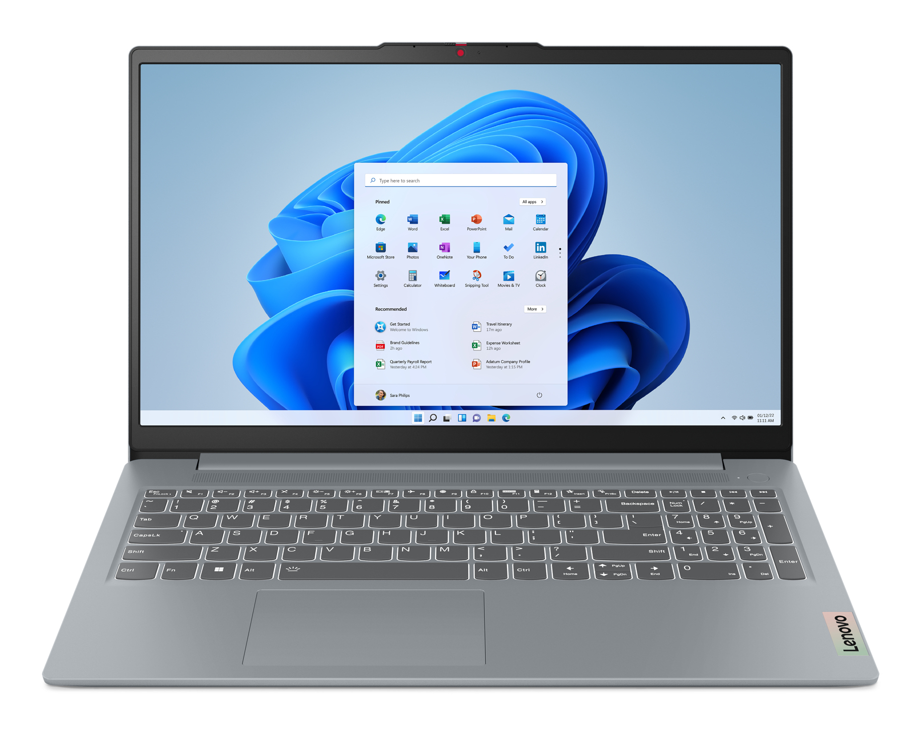 IdeaPad Slim 3 15ABR8 (82XM0174GE) 39,62 cm (15,6") Notebook arctic grey, 8 GB RAM, 256 GB SSD, AMD Ryzen 5, Windows 11, Full HD Display