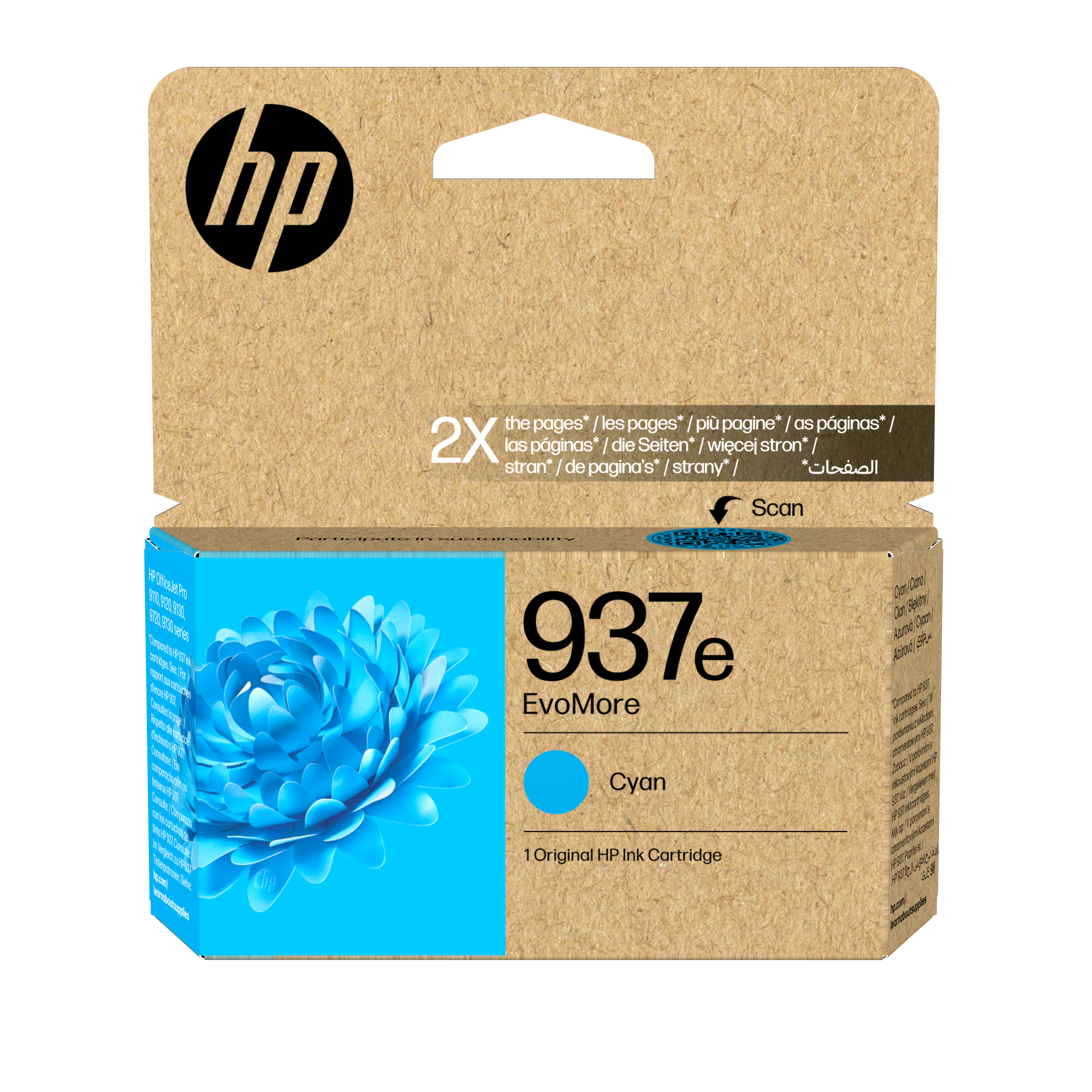 HP 937e(4S6W6NE) cyan Druckerpatrone
