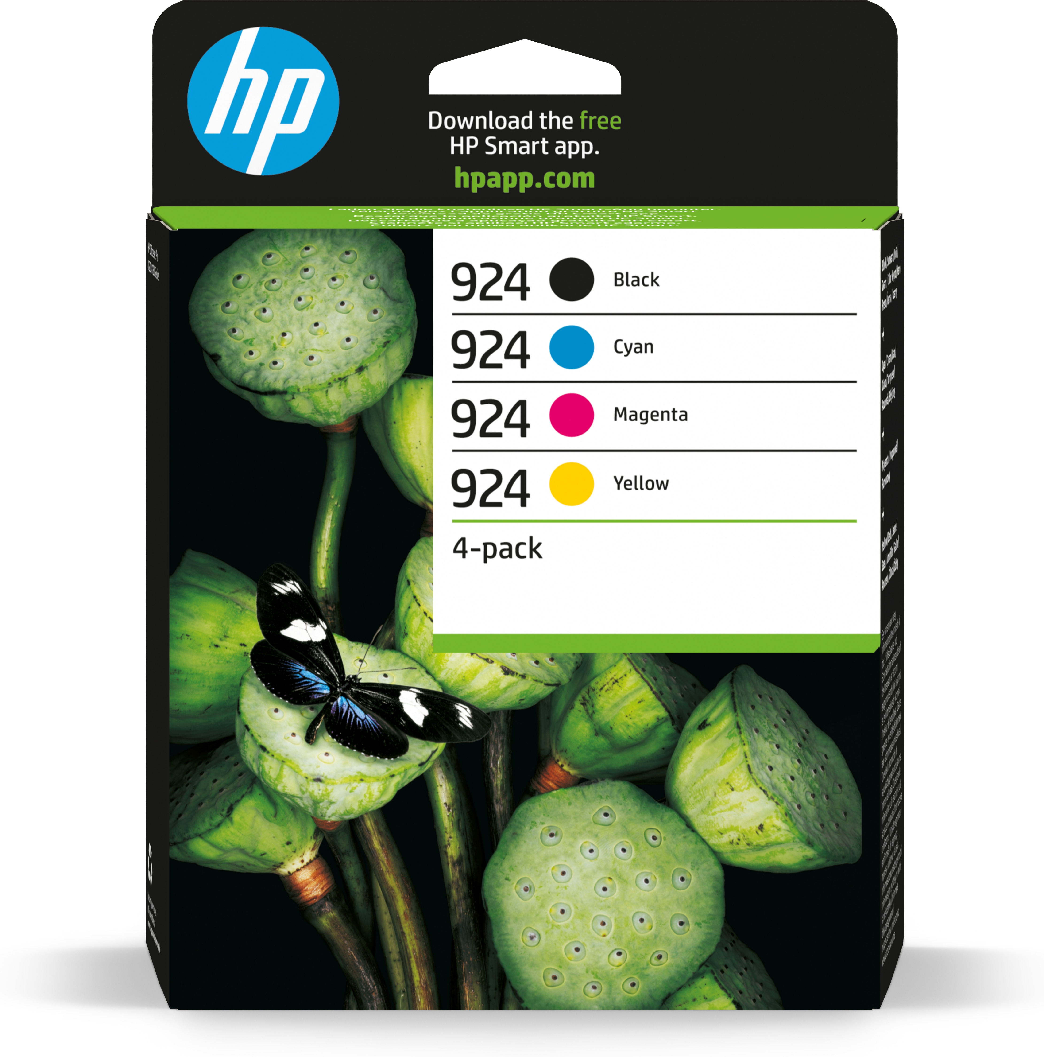 HP 924(6C3Z1NE) schwarz, cyan, magenta, gelb Druckerpatronen, 4er-Set