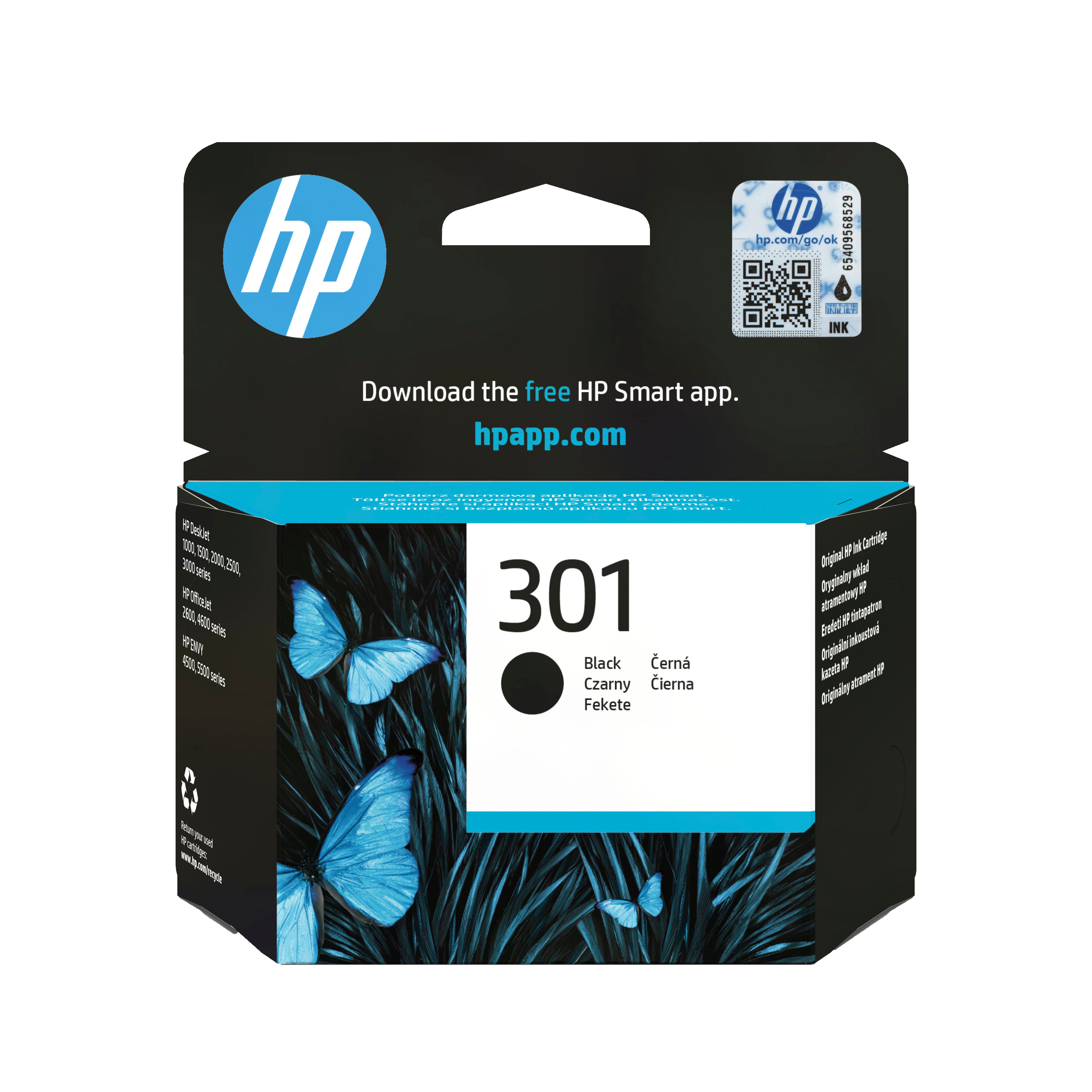 HP Tinte schwarz 170 S. No.301 ca. 170 Seiten, 3ml (CH561EE#LS1)