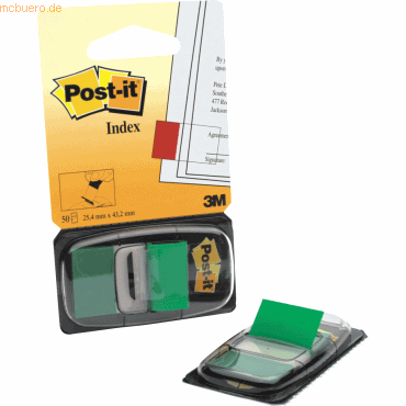 Post-it Index Streifen Standard 680-3, grün