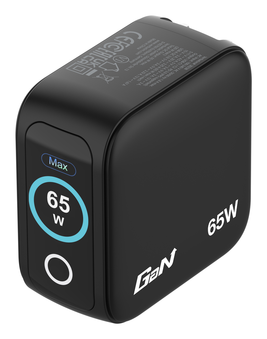 Verbatim Mini GaN Charger 3 Port 65W w Display EU/UK/US - Ladegerät (30238)