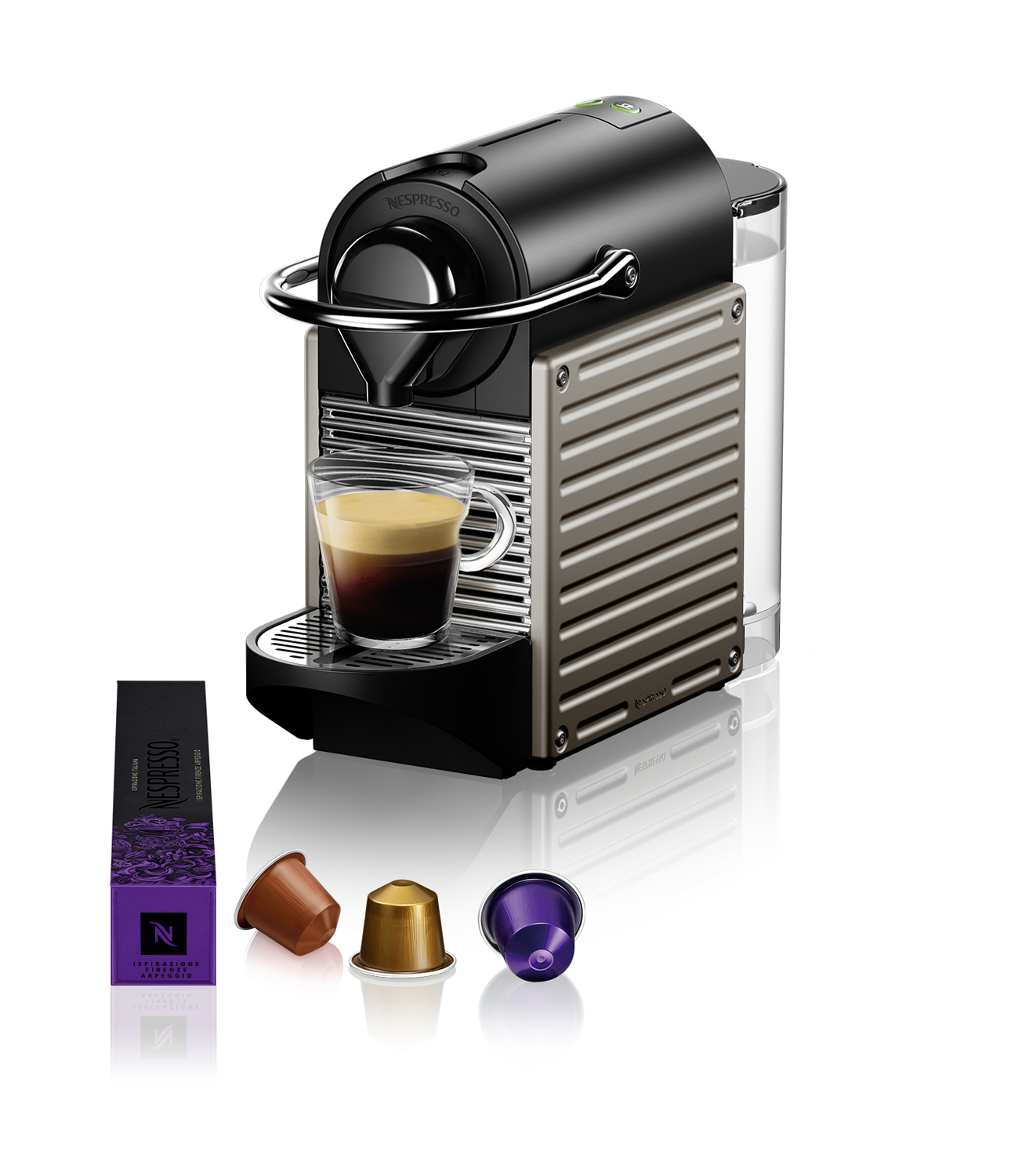 XN304T Nespresso Pixie Kapsel-Automat titan