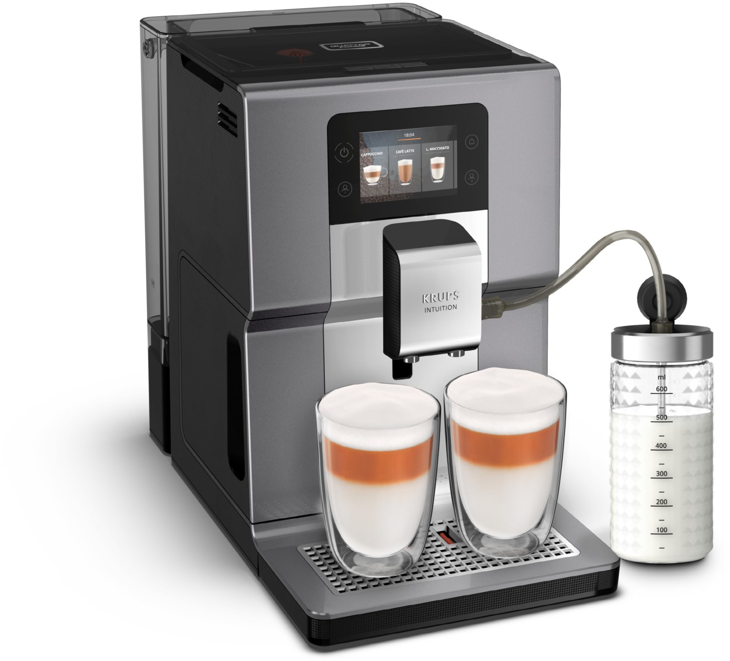EA875E Intuition Preference+ Kaffee-Vollautomat silber/chrome