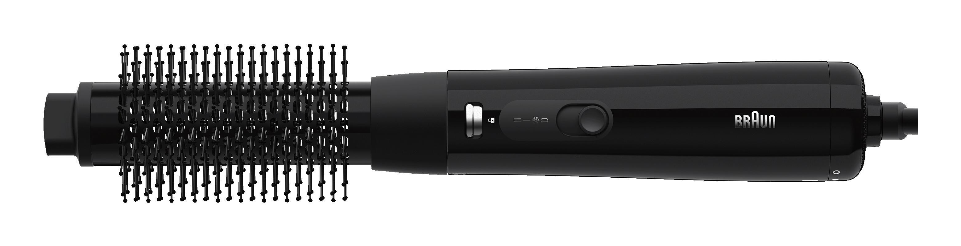 Braun Haircare Lockenbürste, warmluft, 300 Watt Leistung, Kaltstufe, Aufsätze: 2, Rundbürste (BRAS150E)