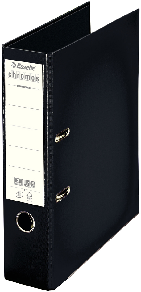 Esselte Plastik-Ordner Chromos, DIN A4, 80 mm, schwarz