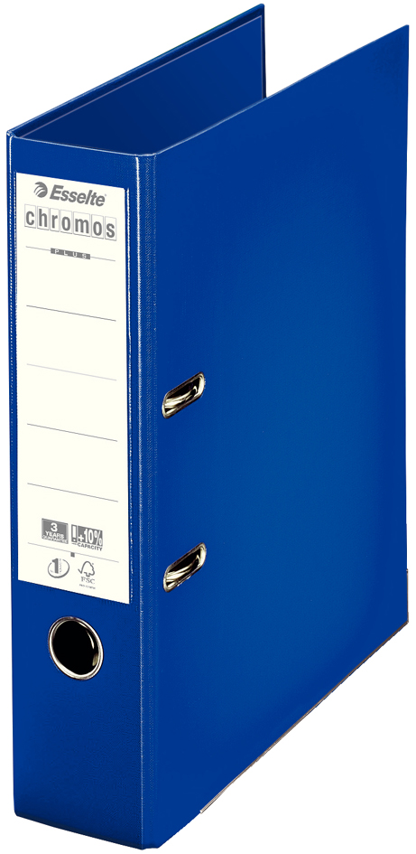 Esselte Plastik-Ordner Chromos, DIN A4, 80 mm, dunkelblau
