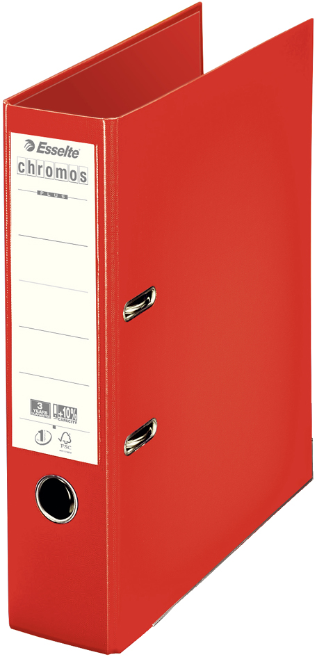 Esselte Plastik-Ordner Chromos, DIN A4, 80 mm, rot