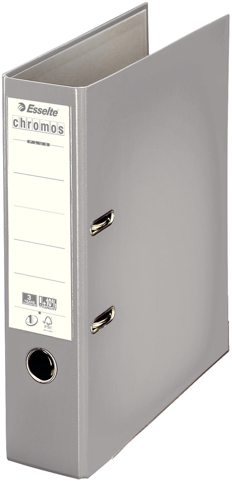 Esselte Plastik-Ordner Chromos, DIN A4, 80 mm, hellgrau