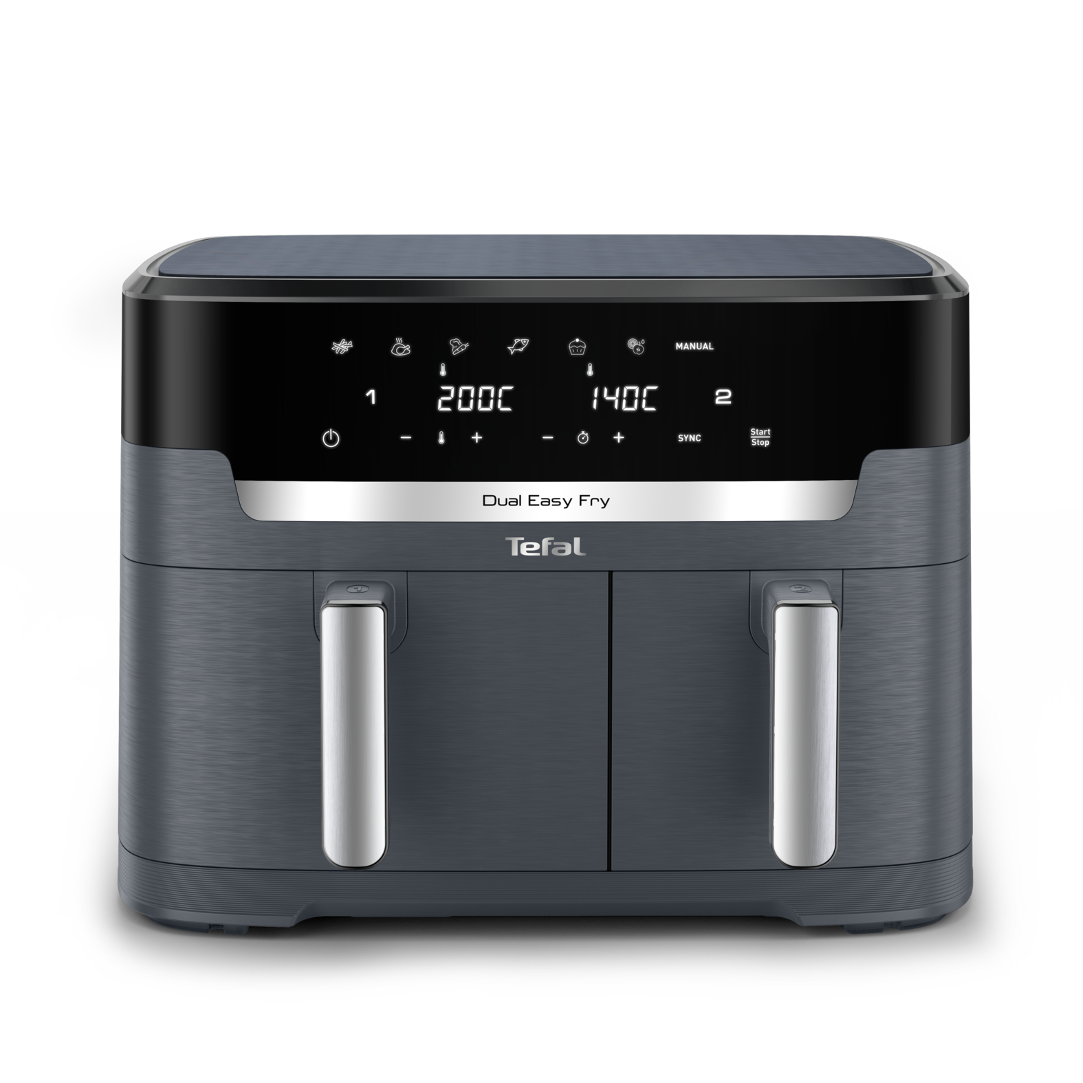 Tefal XXL Dual Easy Fry Heißluftfritteuse 11 L Airfryer 2 Kammern