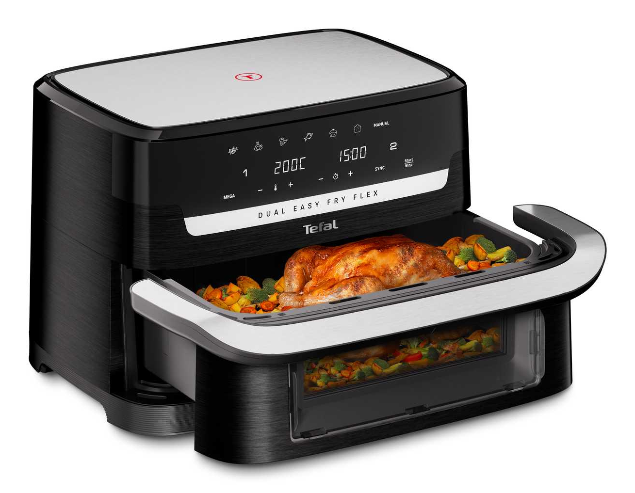Tefal EY9228 Dual Easy Fry Flex Heißluftfritteuse (EY9228)