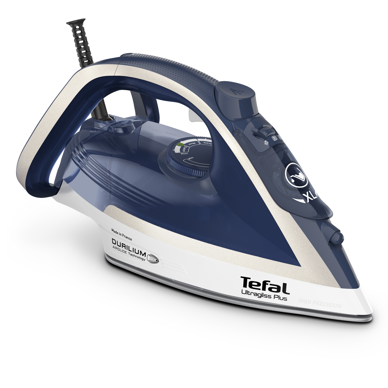 TEFAL Dampfbügeleisen FV6812E0 Ultragliss Plus 2800 W, Wassertankinhalt 270 ml, kontinuierlicher Dampf 50 g/min, Blau/Weiß (FV6812E0)
