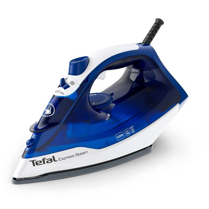 Tefal FV2838E0 Bügeleisen Trocken- & Dampfbügeleisen Cerilium soleplate 2400 W Blau - Weiß (FV2838)