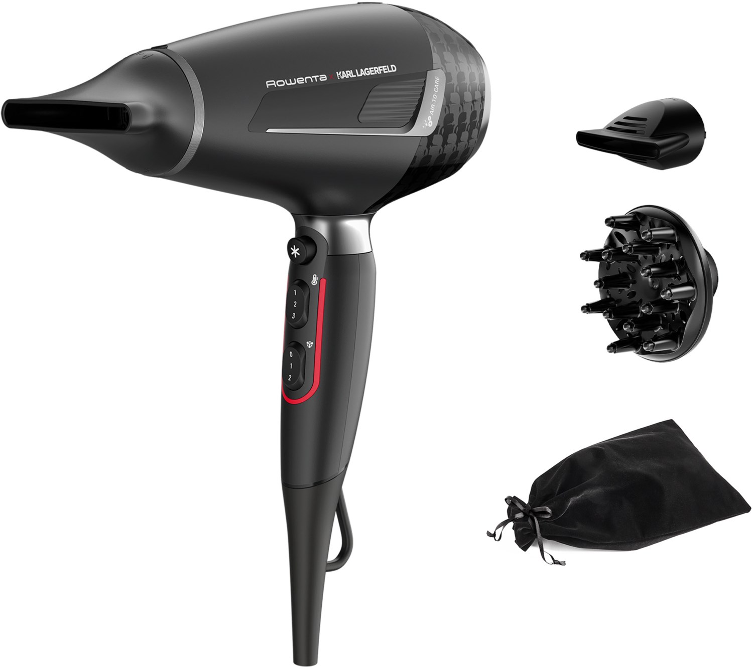 CV888L K/Pro Stylist Haartrockner schwarz/weiß/rot