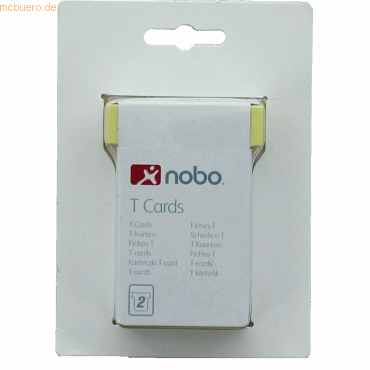 10 x Nobo T-Karte Gr. 2 VE=100 Stück Blisterverpackung gelb