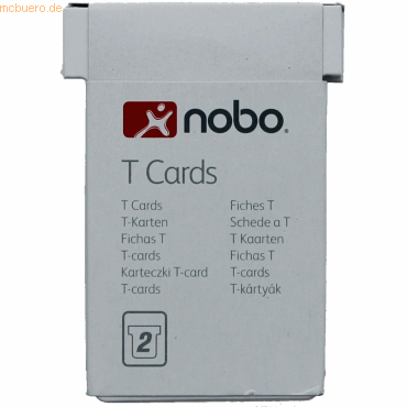 Nobo T-Karte Gr. 2 VE=100 Stück Blisterverpackung weiß