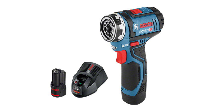 BOSCH Professional GSR 12V-15 FC Akku-Bohrschrauber-Set 12,0 V, mit 2 Akkus