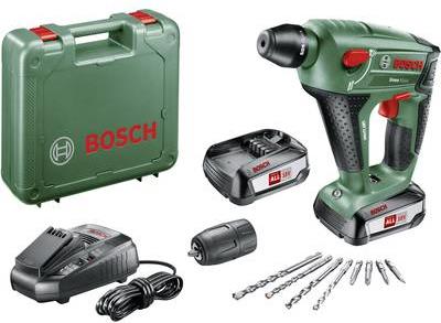 Bosch Uneo Maxx - Bohrhammer - schnurlos - 3 Modi - SDS-Quick - 0,6 Joules - 2 Akkus - 18 V (0603952327)