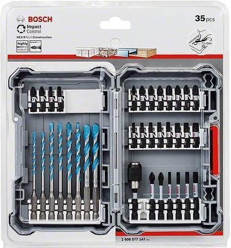 Bosch - Schraubendreher- und Bohrer-Bitsatz - für Mehrzweckanwendungen - Spiralbohrer - 35 Stücke - 6,35 mm - torx, phillips, pozidriv, hex - Länge: 50 mm, 25 mm, 60 mm (2608577147)