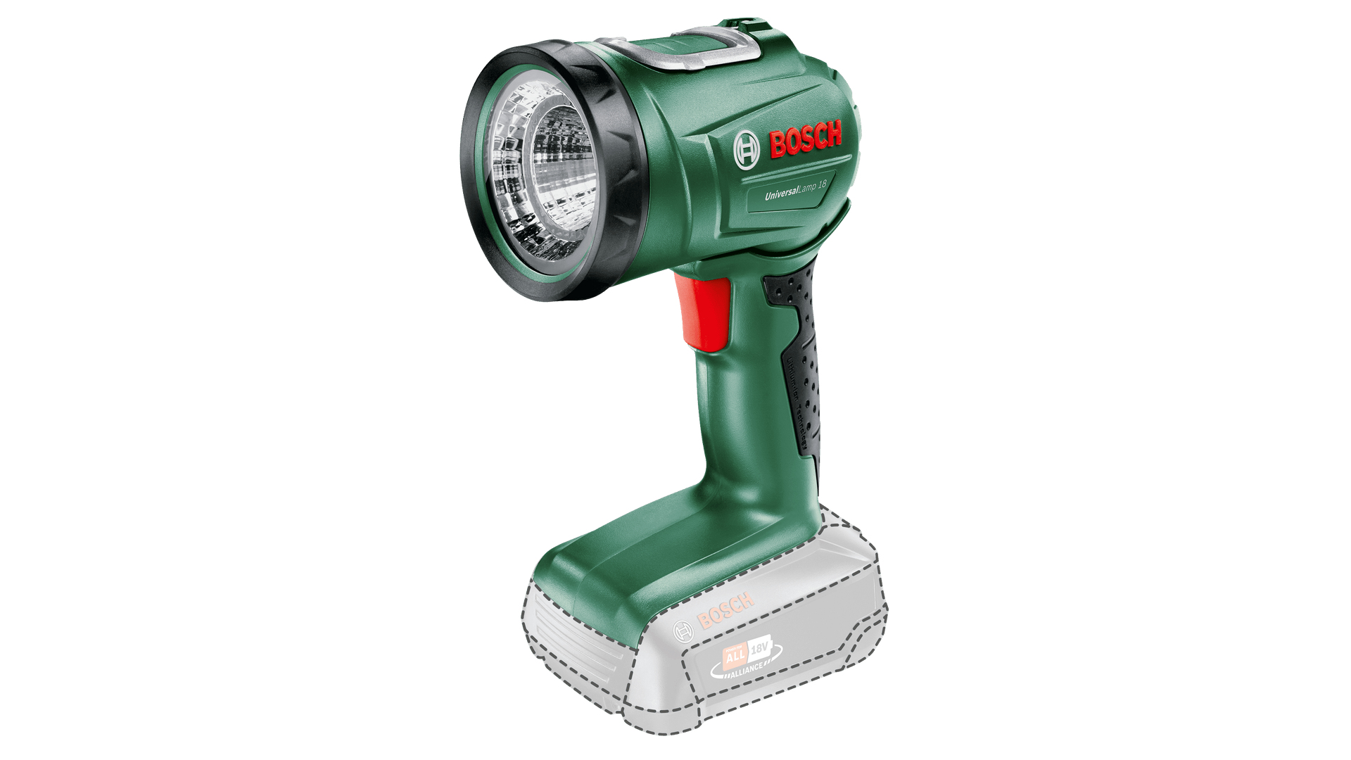 BOSCH Home & Garden UniversalLamp 18 LED Handleuchte grün 12,5 cm, 100 Lumen, 1 St.
