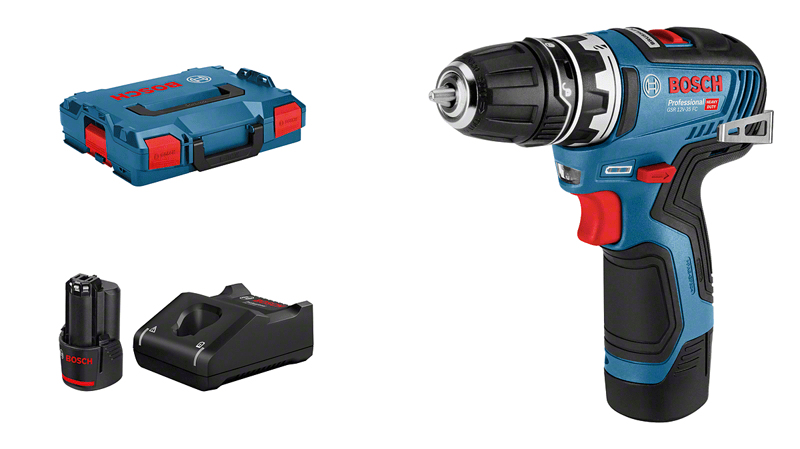 BOSCH Professional GSR 12V-35 FC Akku-Bohrschrauber-Set 12,0 V, mit 2 Akkus