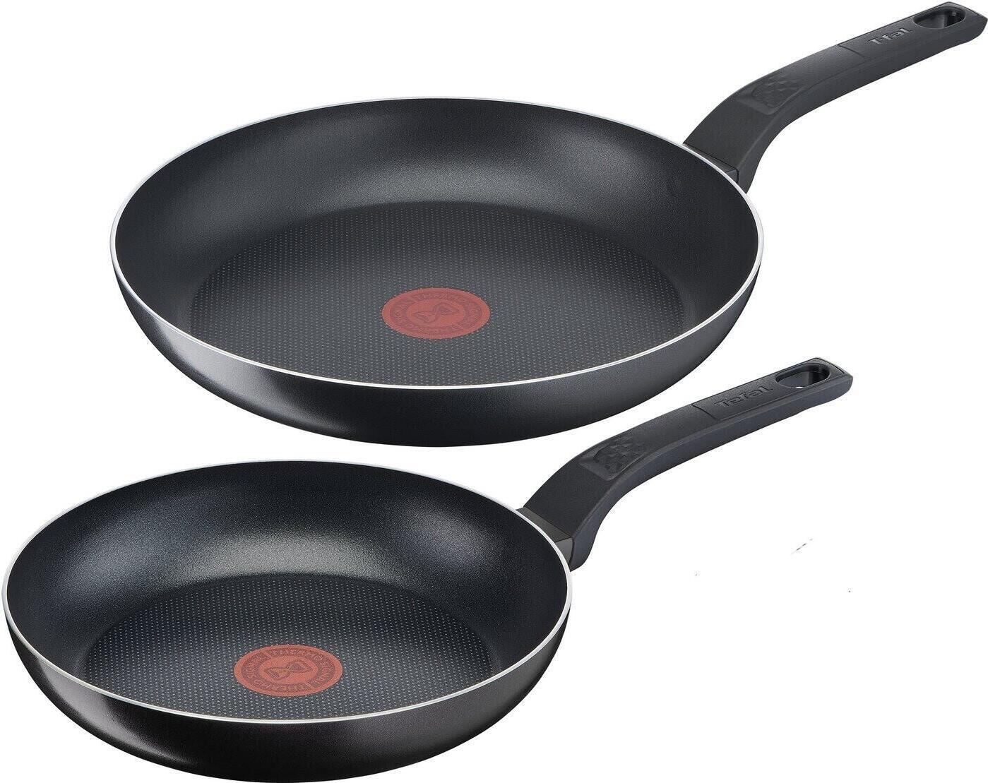 Tefal B55590 Easy Cook & Clean Pfannen-Set 24 und 28cm, schwarz (B55590)