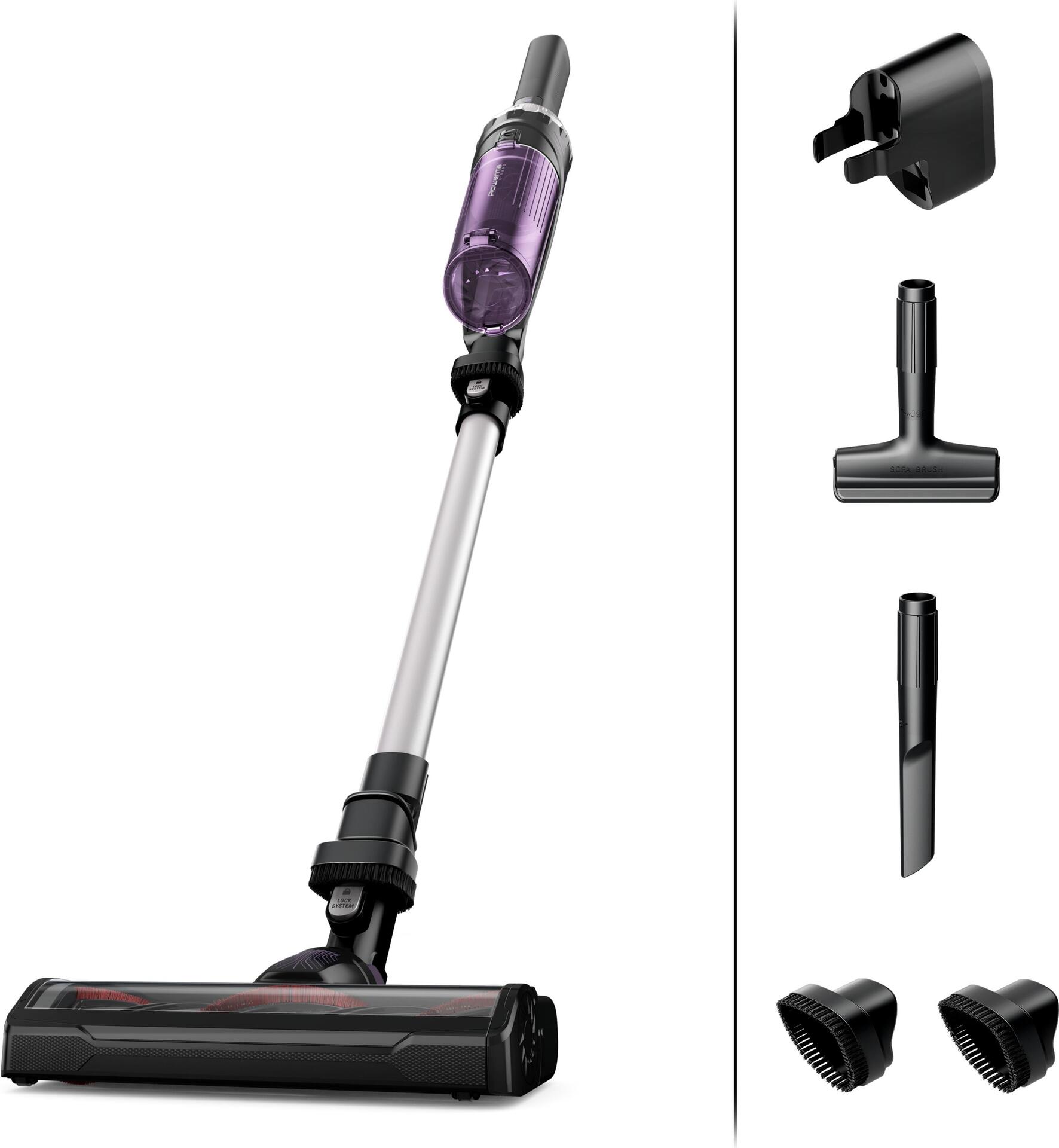 Rowenta RH1129 X-Nano RH1129 - 2-in-1 stick vacuum - Beutellos - Violett - Aluminium - 0,4 l - Rechteckig - China (RH1129)