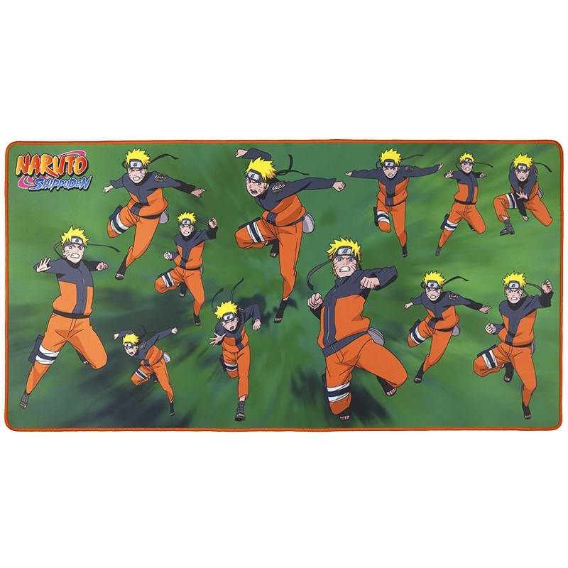 PC - Mauspad / Mousepad XXL 90 x 46 cm #Naruto Multi-Klon-Muster grün [Konix] (mit OVP) (OVP beschädigt) (gebraucht) NEUWERTIG