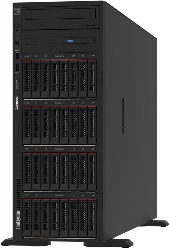 LENOVO ISG Lenovo ThinkSystem ST650 V3 7D7A - Server - Tower - 4U - zweiweg - 1 x Xeon Silver 4509Y / 2.6 GHz - RAM 32 GB - SAS - Hot-Swap 6.4 cm (2.5) Schacht/Schächte - keine HDD - AST2600 - 1GbE, 10GbE - kein Betriebssystem - Monitor: keiner (7D7A